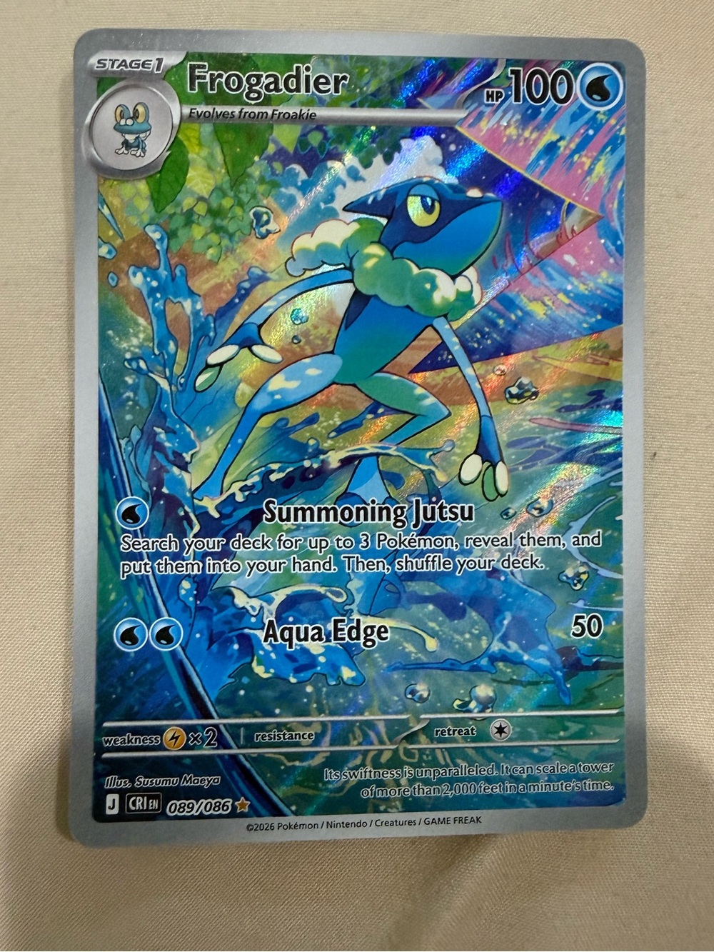 Frogadier #89 Pokemon Chaos Rising - Picture 2 of 3